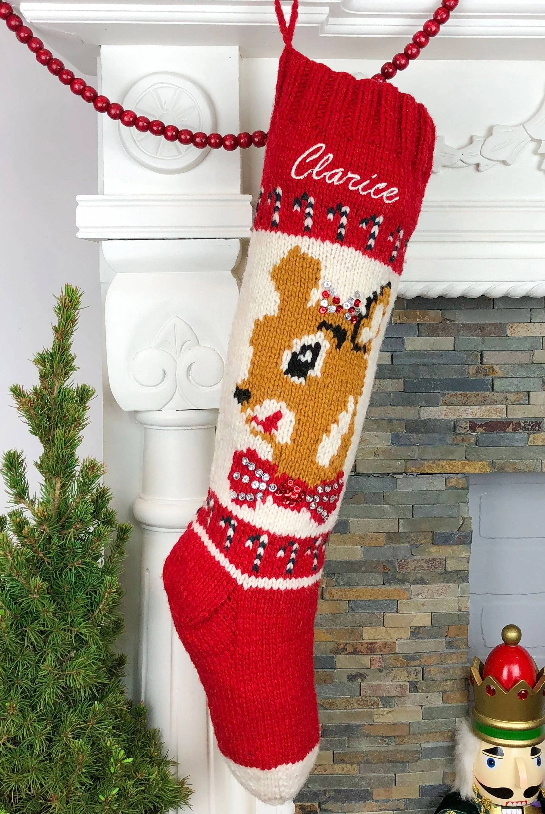 Cozy Clarice Reindeer Stocking – A Festive Treat for Little Ones!