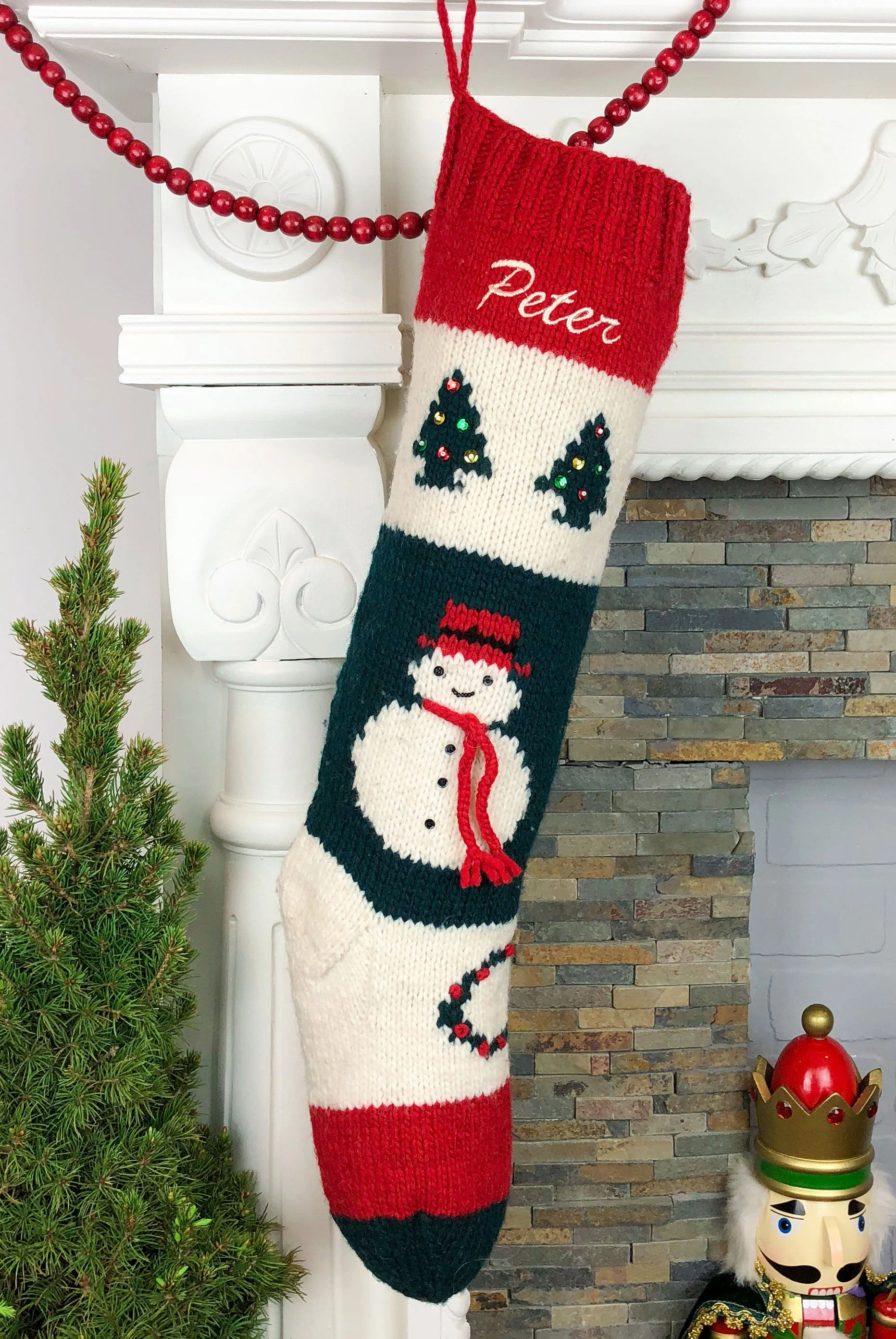 Snowman Stocking: Your Name, Your Snow Day!